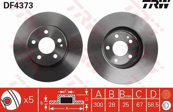 TRW DF4373 - Kočioni disk www.molydon.hr