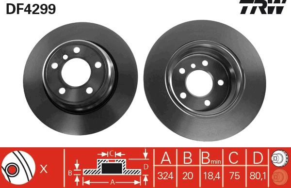 TRW DF4299 - Kočioni disk www.molydon.hr