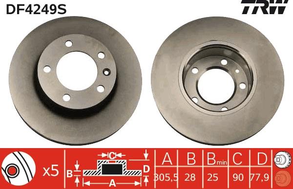 TRW DF4249S - Kočioni disk www.molydon.hr