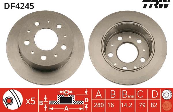 TRW DF4245 - Kočioni disk www.molydon.hr