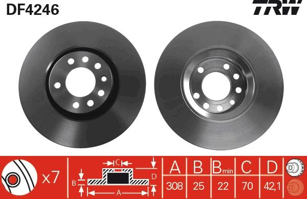 TRW DF4246 - Kočioni disk www.molydon.hr