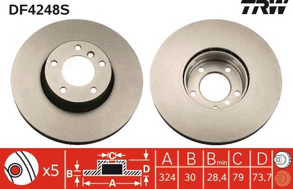 TRW DF4248S - Kočioni disk www.molydon.hr