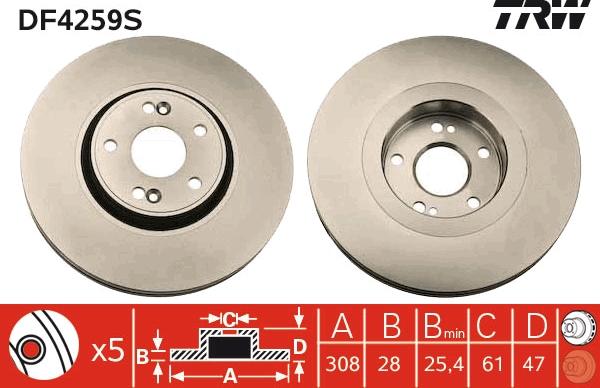 TRW DF4259S - Kočioni disk www.molydon.hr