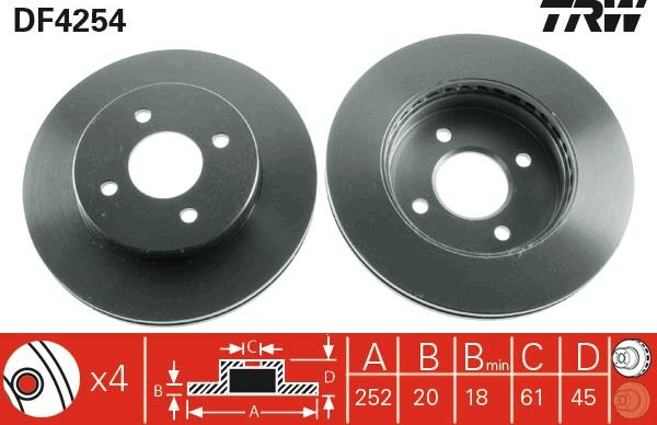 TRW DF4254 - Kočioni disk www.molydon.hr