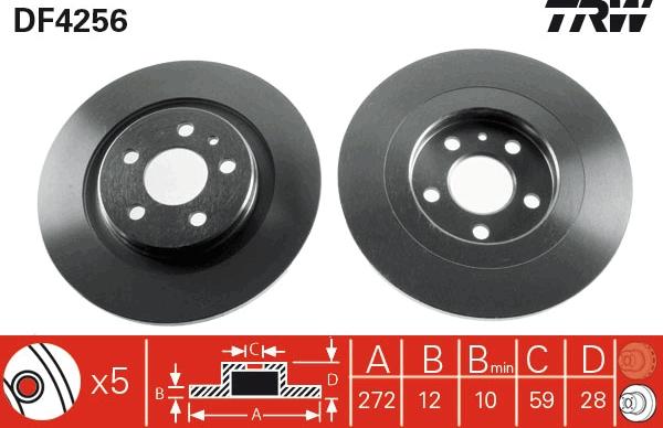 TRW DF4256 - Kočioni disk www.molydon.hr