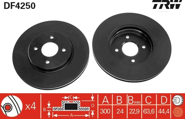 TRW DF4250 - Kočioni disk www.molydon.hr