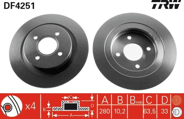 TRW DF4251 - Kočioni disk www.molydon.hr