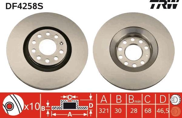 TRW DF4258S - Kočioni disk www.molydon.hr