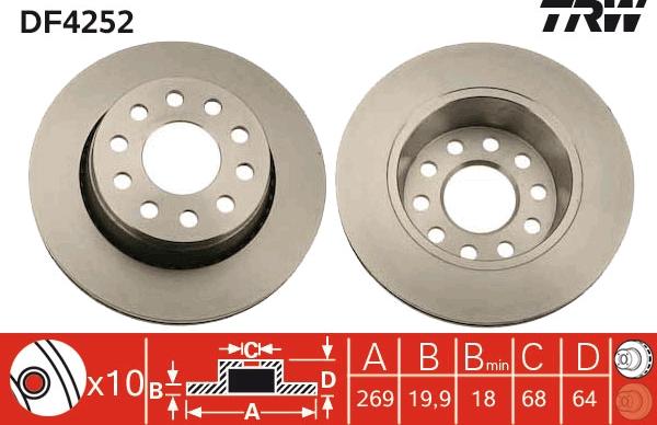 TRW DF4252 - Kočioni disk www.molydon.hr