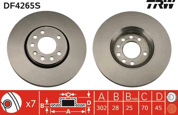 TRW DF4265S - Kočioni disk www.molydon.hr