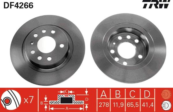 TRW DF4266 - Kočioni disk www.molydon.hr