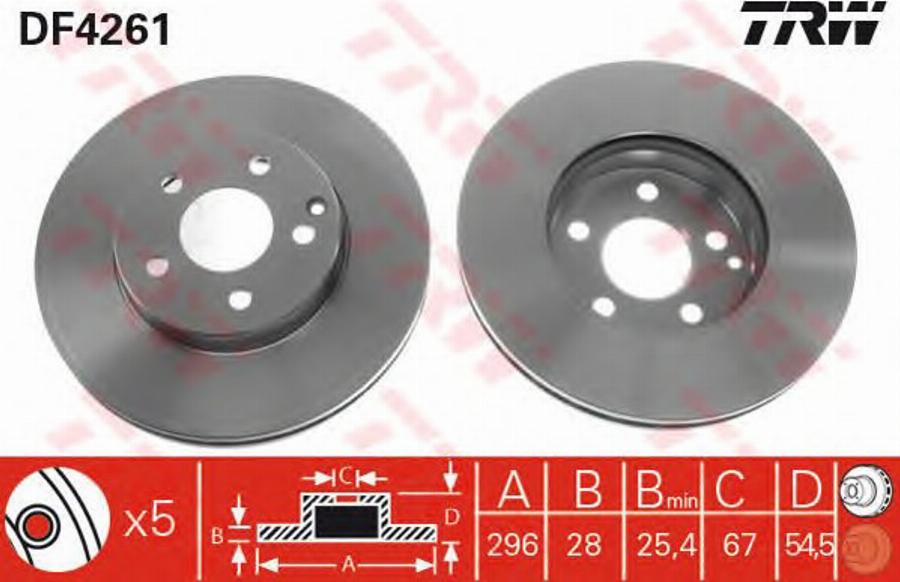 TRW DF4261BP - Kočioni disk www.molydon.hr