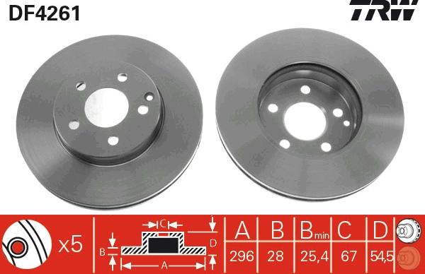 TRW DF4261 - Kočioni disk www.molydon.hr