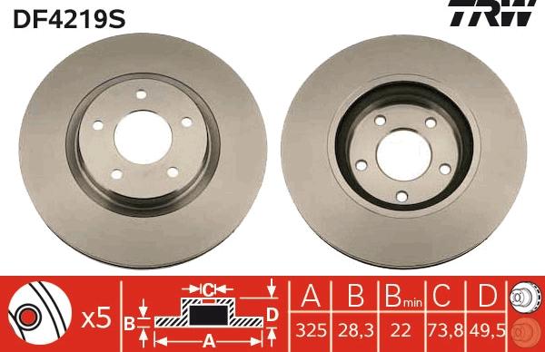 TRW DF4219S - Kočioni disk www.molydon.hr