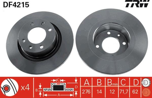 TRW DF4215 - Kočioni disk www.molydon.hr