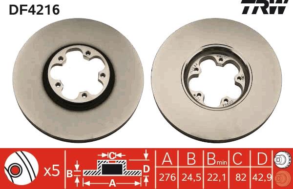 TRW DF4216 - Kočioni disk www.molydon.hr