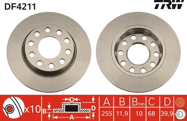 TRW DF4211 - Kočioni disk www.molydon.hr