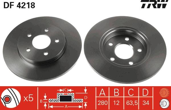 TRW DF4218 - Kočioni disk www.molydon.hr