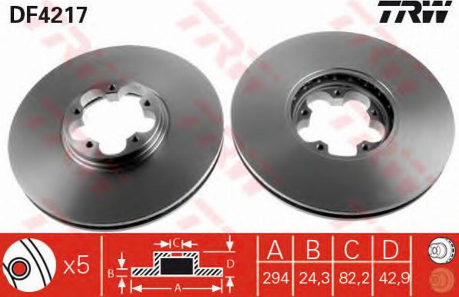 TRW DF4217BP - Kočioni disk www.molydon.hr