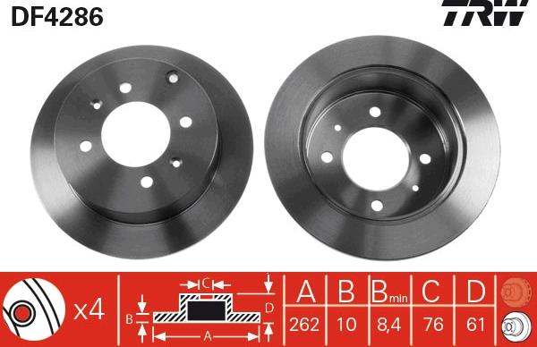 TRW DF4286 - Kočioni disk www.molydon.hr