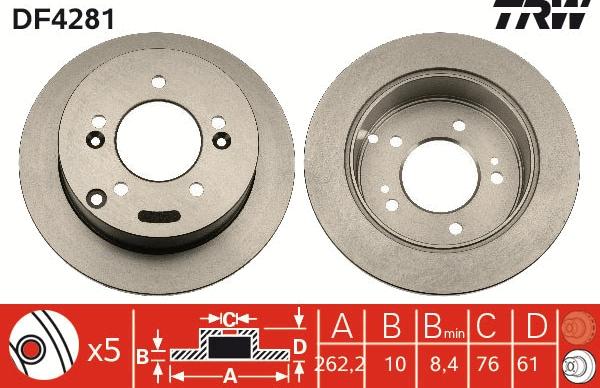 TRW DF4281 - Kočioni disk www.molydon.hr