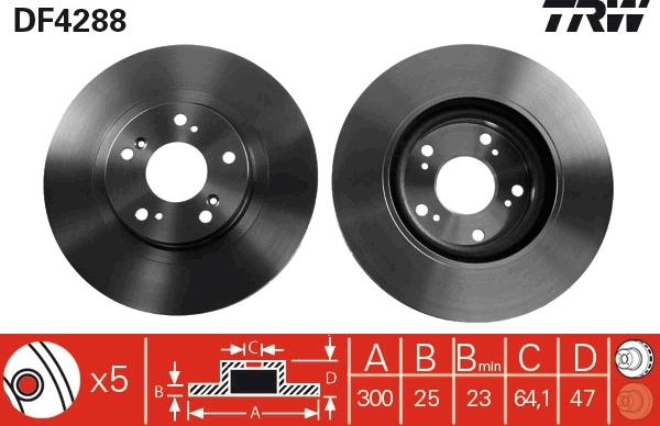 TRW DF4288 - Kočioni disk www.molydon.hr