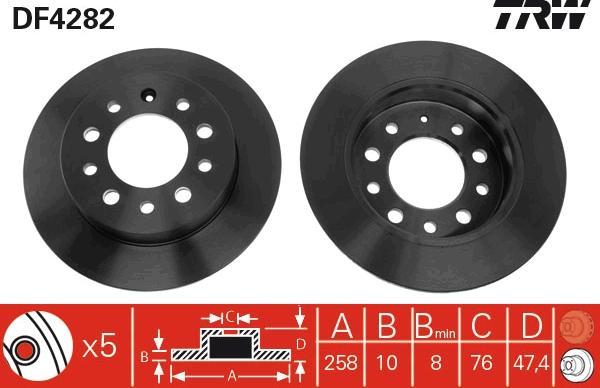 TRW DF4282 - Kočioni disk www.molydon.hr