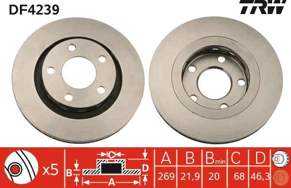 TRW DF4239 - Kočioni disk www.molydon.hr