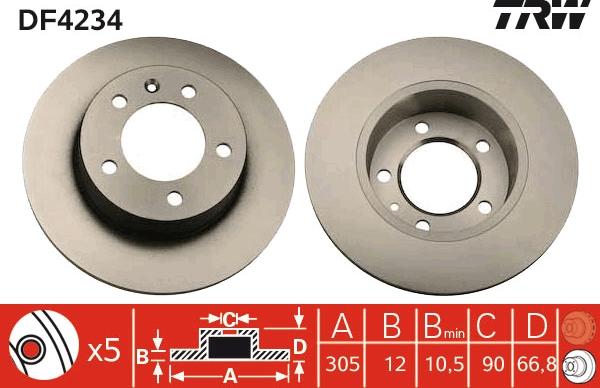 TRW DF4234 - Kočioni disk www.molydon.hr