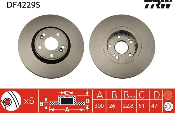 TRW DF4229S - Kočioni disk www.molydon.hr