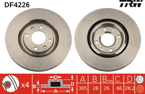 TRW DF4226 - Kočioni disk www.molydon.hr