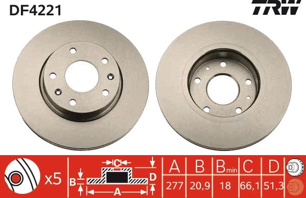 TRW DF4221 - Kočioni disk www.molydon.hr