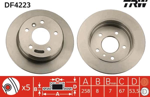 TRW DF4223 - Kočioni disk www.molydon.hr