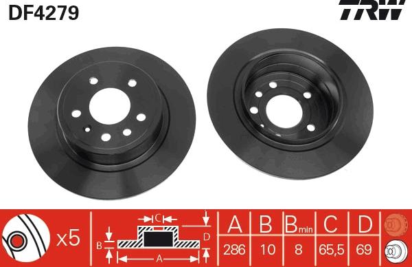 TRW DF4279 - Kočioni disk www.molydon.hr