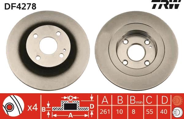 TRW DF4278 - Kočioni disk www.molydon.hr