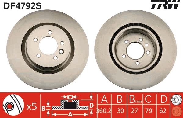 TRW DF4792S - Kočioni disk www.molydon.hr