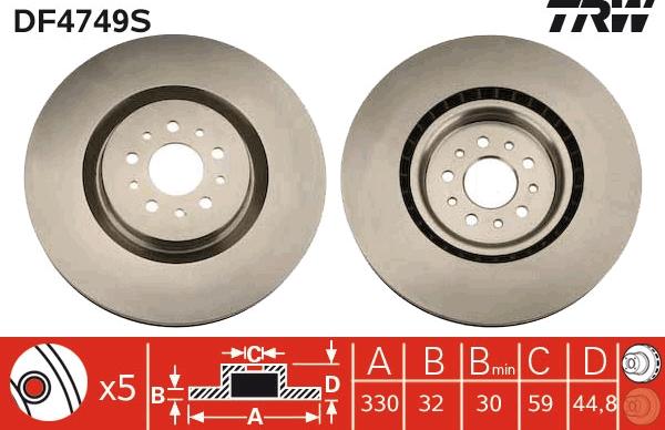 TRW DF4749S - Kočioni disk www.molydon.hr