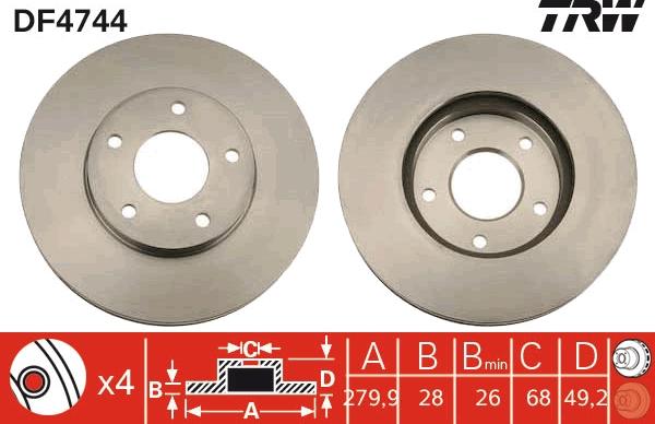 TRW DF4744 - Kočioni disk www.molydon.hr