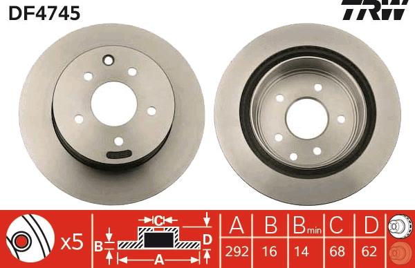 TRW DF4745 - Kočioni disk www.molydon.hr