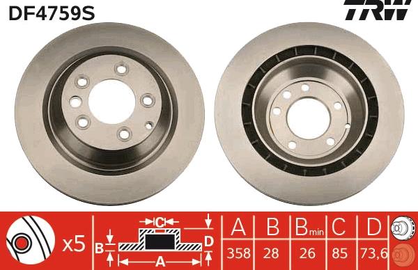 TRW DF4759S - Kočioni disk www.molydon.hr