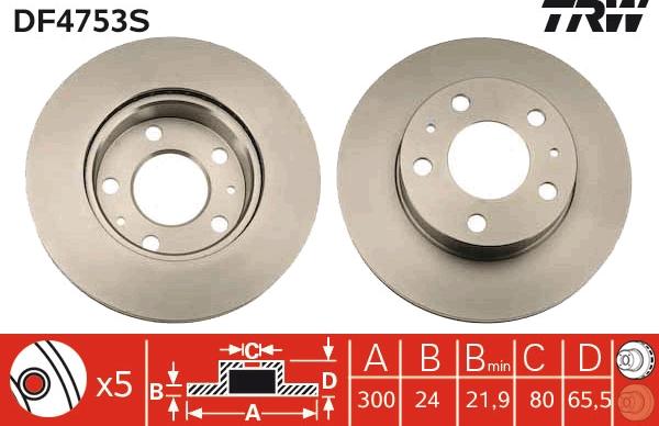 TRW DF4753S - Kočioni disk www.molydon.hr