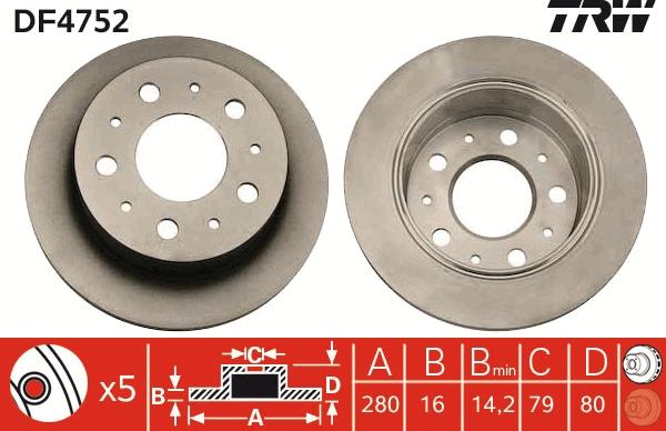 TRW DF4752 - Kočioni disk www.molydon.hr