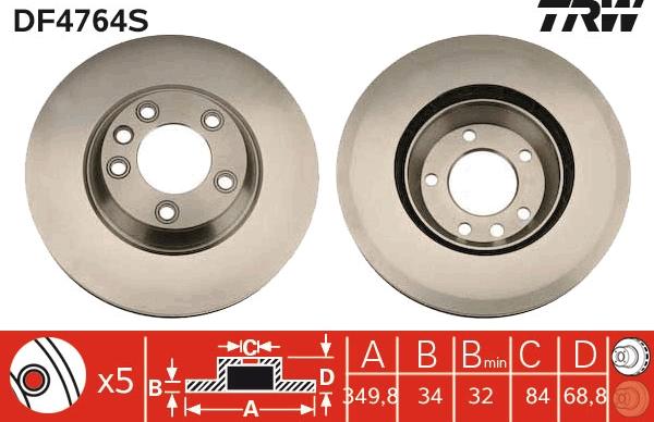 TRW DF4764S - Kočioni disk www.molydon.hr