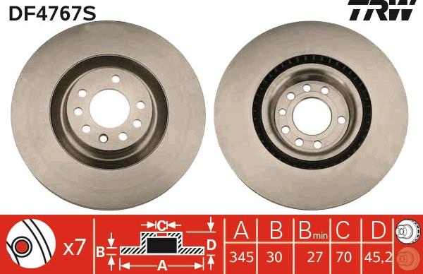 TRW DF4767S - Kočioni disk www.molydon.hr