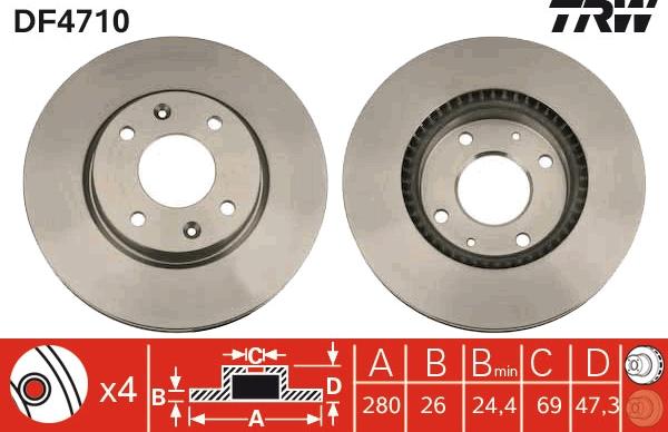 TRW DF4710 - Kočioni disk www.molydon.hr