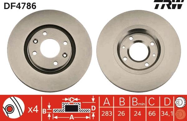 TRW DF4786 - Kočioni disk www.molydon.hr