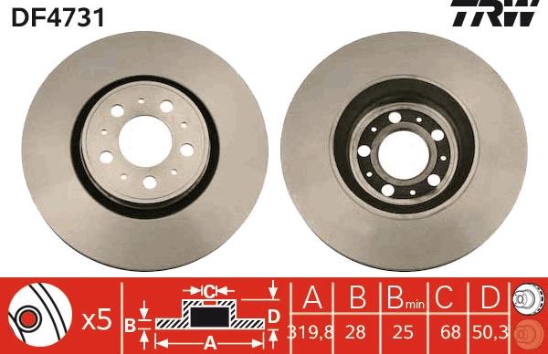 TRW DF4731 - Kočioni disk www.molydon.hr