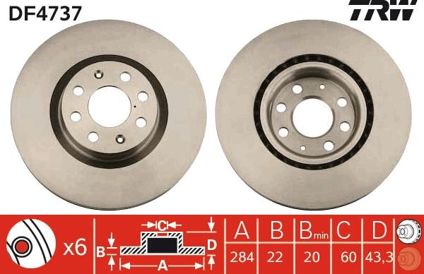 TRW DF4737 - Kočioni disk www.molydon.hr