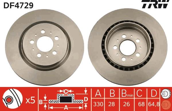 TRW DF4729 - Kočioni disk www.molydon.hr