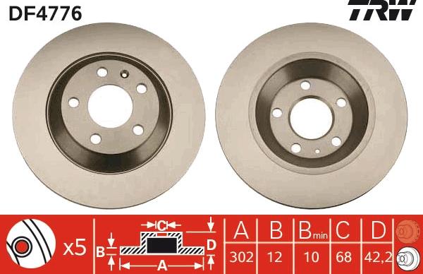 TRW DF4776 - Kočioni disk www.molydon.hr